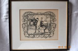 Bauer mit Pferd und Putte