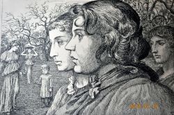 Zwei Frauen im Profil