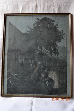 Mutter mit Kind im Garten