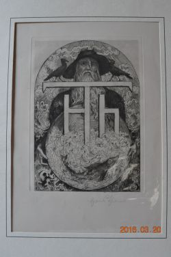 Initialen mit Männergestalt